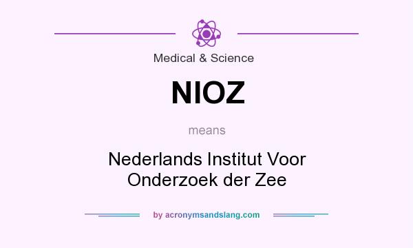 What does NIOZ mean? It stands for Nederlands Institut Voor Onderzoek der Zee