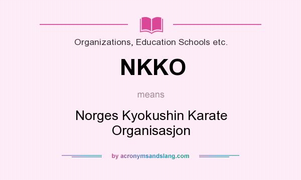 What does NKKO mean? It stands for Norges Kyokushin Karate Organisasjon