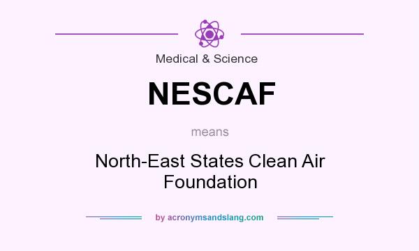 What does NESCAF mean? It stands for North-East States Clean Air Foundation