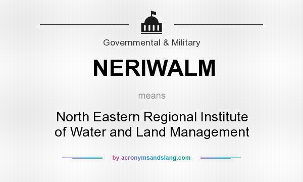 What does NERIWALM mean? It stands for North Eastern Regional Institute of Water and Land Management