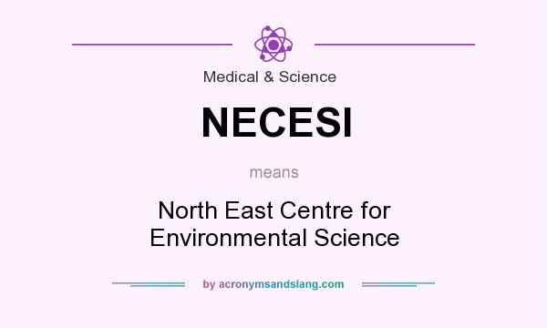 What does NECESI mean? It stands for North East Centre for Environmental Science