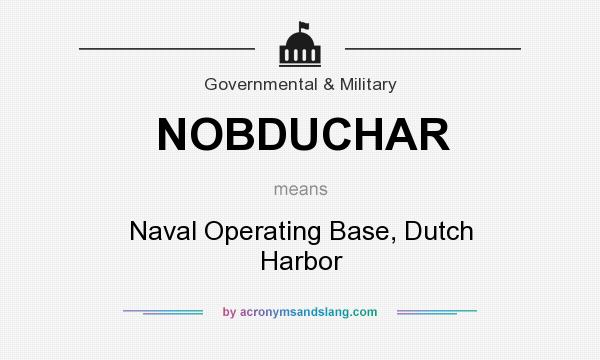 What does NOBDUCHAR mean? It stands for Naval Operating Base, Dutch Harbor