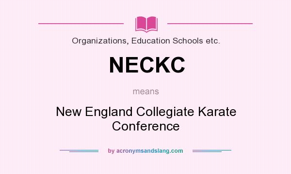 What does NECKC mean? It stands for New England Collegiate Karate Conference
