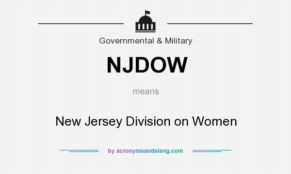 What does NJDOW mean? It stands for New Jersey Division on Women