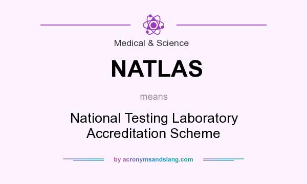 What does NATLAS mean? It stands for National Testing Laboratory Accreditation Scheme