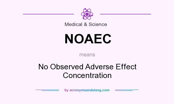 What does NOAEC mean? It stands for No Observed Adverse Effect Concentration