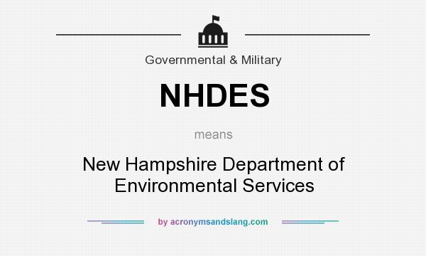 What does NHDES mean? It stands for New Hampshire Department of Environmental Services