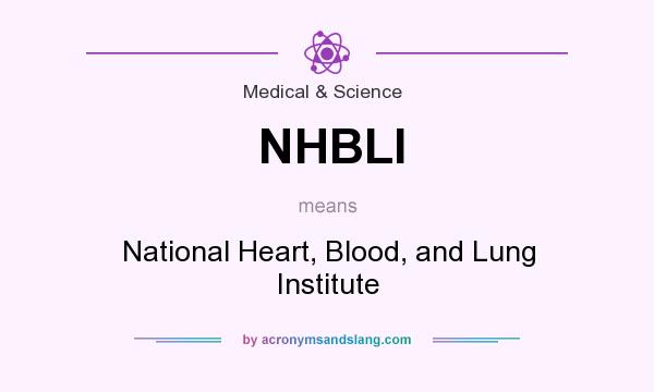 What does NHBLI mean? It stands for National Heart, Blood, and Lung Institute