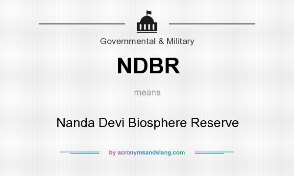 What does NDBR mean? It stands for Nanda Devi Biosphere Reserve