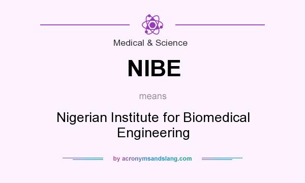 What does NIBE mean? It stands for Nigerian Institute for Biomedical Engineering