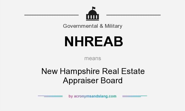 What does NHREAB mean? It stands for New Hampshire Real Estate Appraiser Board