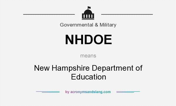 What does NHDOE mean? It stands for New Hampshire Department of Education