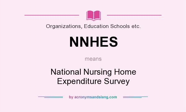 What does NNHES mean? It stands for National Nursing Home Expenditure Survey