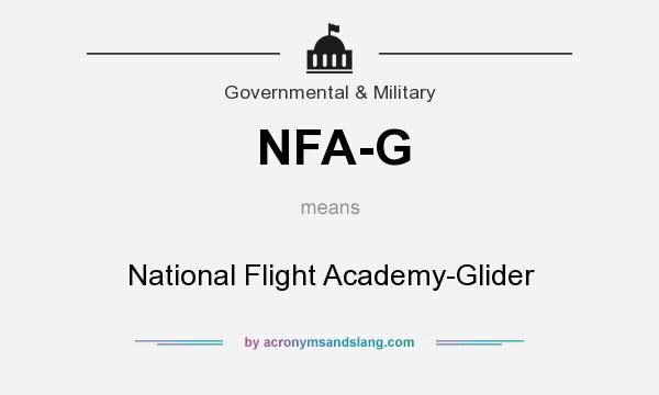 What does NFA-G mean? It stands for National Flight Academy-Glider