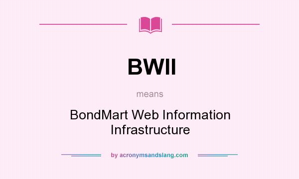 What does BWII mean? It stands for BondMart Web Information Infrastructure