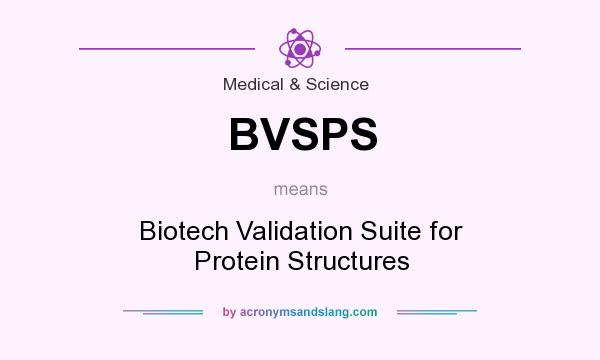 What does BVSPS mean? It stands for Biotech Validation Suite for Protein Structures