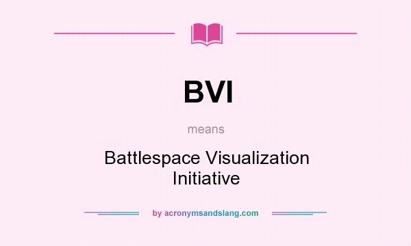 What does BVI mean? It stands for Battlespace Visualization Initiative