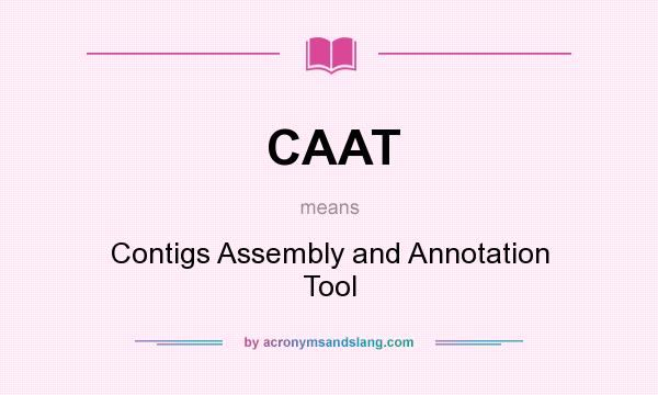 What does CAAT mean? It stands for Contigs Assembly and Annotation Tool