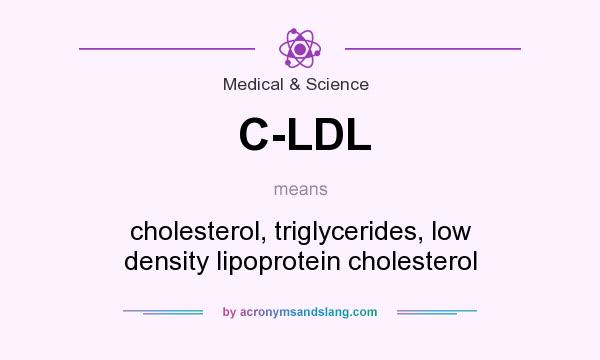 What does C-LDL mean? It stands for cholesterol, triglycerides, low density lipoprotein cholesterol