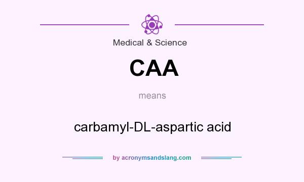 What does CAA mean? It stands for carbamyl-DL-aspartic acid