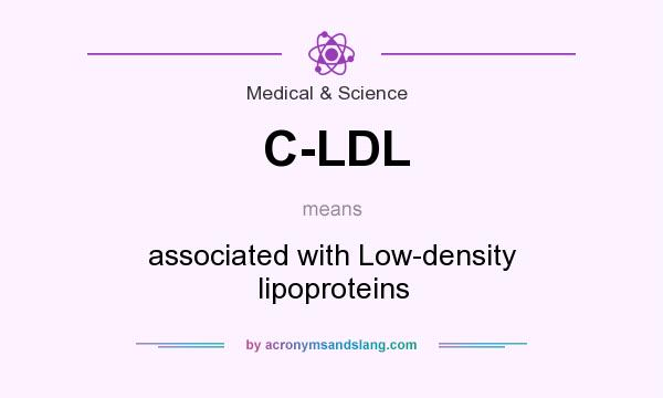 What does C-LDL mean? It stands for associated with Low-density lipoproteins