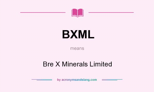 What does BXML mean? It stands for Bre X Minerals Limited