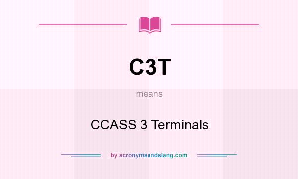 What does C3T mean? It stands for CCASS 3 Terminals