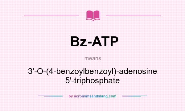 What does Bz-ATP mean? It stands for 3`-O-(4-benzoylbenzoyl)-adenosine 5`-triphosphate