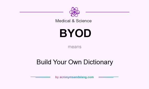 What does BYOD mean? It stands for Build Your Own Dictionary