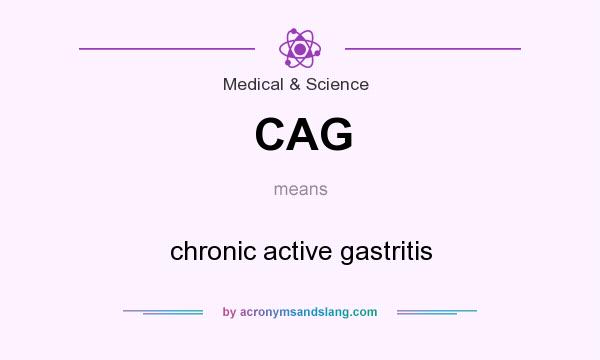 What does CAG mean? It stands for chronic active gastritis