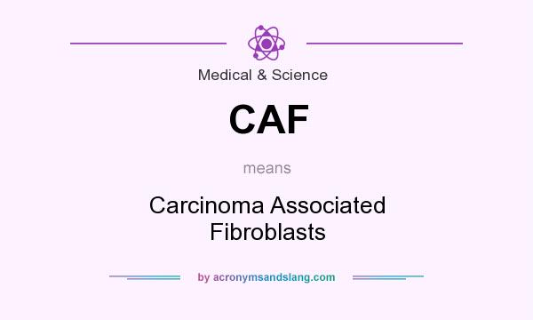 What does CAF mean? It stands for Carcinoma Associated Fibroblasts