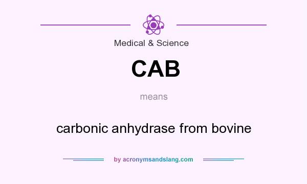 What does CAB mean? It stands for carbonic anhydrase from bovine