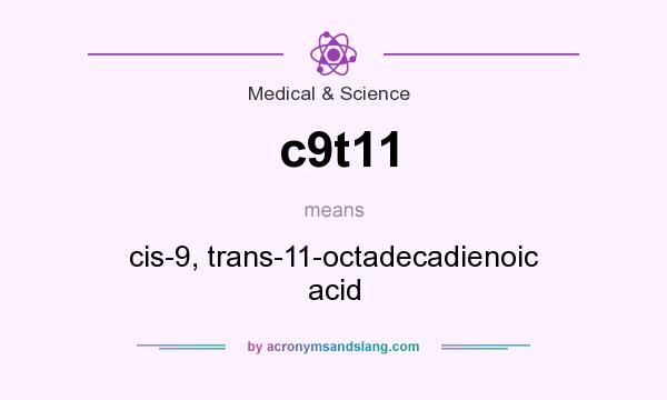 What does c9t11 mean? It stands for cis-9, trans-11-octadecadienoic acid