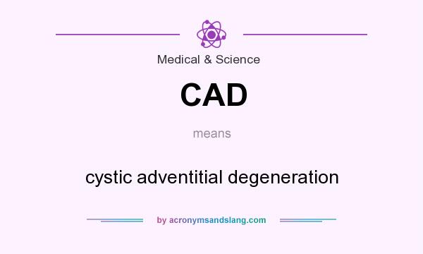 What does CAD mean? It stands for cystic adventitial degeneration
