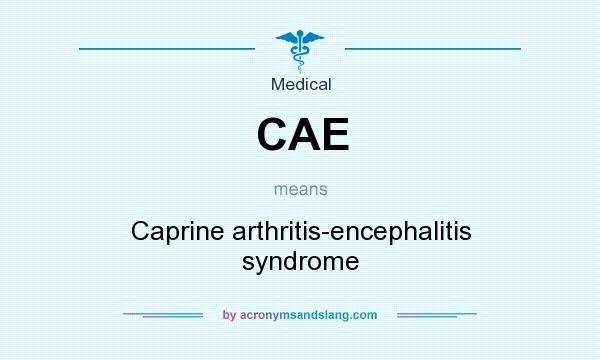 What does CAE mean? It stands for Caprine arthritis-encephalitis syndrome