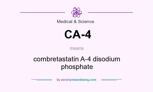 What does CA-4 mean? It stands for combretastatin A-4 disodium phosphate
