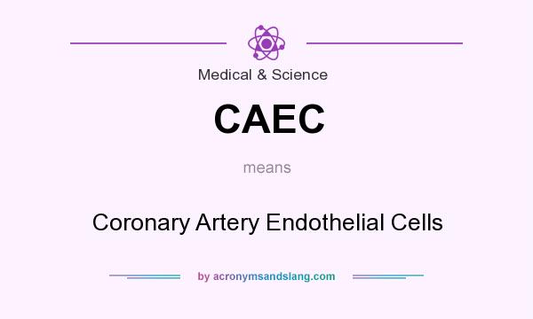 What does CAEC mean? It stands for Coronary Artery Endothelial Cells