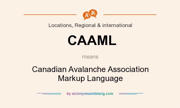 What does CAAML mean? It stands for Canadian Avalanche Association Markup Language