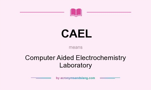 What does CAEL mean? It stands for Computer Aided Electrochemistry Laboratory