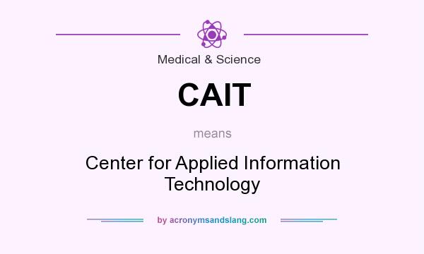 What does CAIT mean? It stands for Center for Applied Information Technology