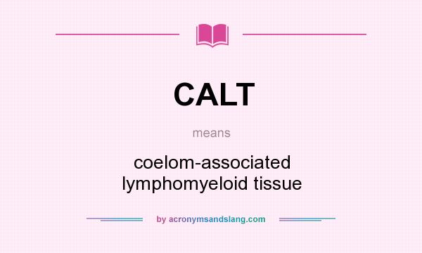 What does CALT mean? It stands for coelom-associated lymphomyeloid tissue