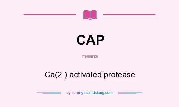 What does CAP mean? It stands for Ca(2 )-activated protease