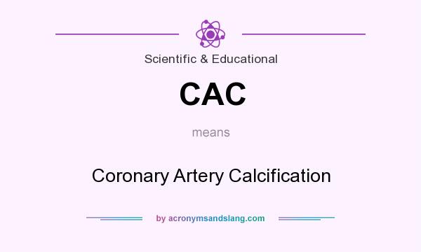 What does CAC mean? It stands for Coronary Artery Calcification