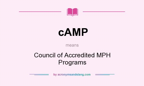 What does cAMP mean? It stands for Council of Accredited MPH Programs