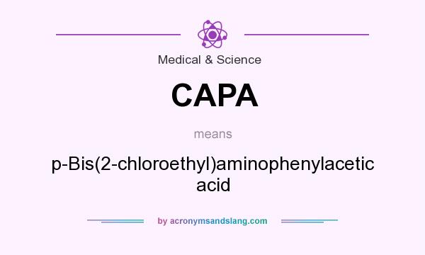 What does CAPA mean? It stands for p-Bis(2-chloroethyl)aminophenylacetic acid