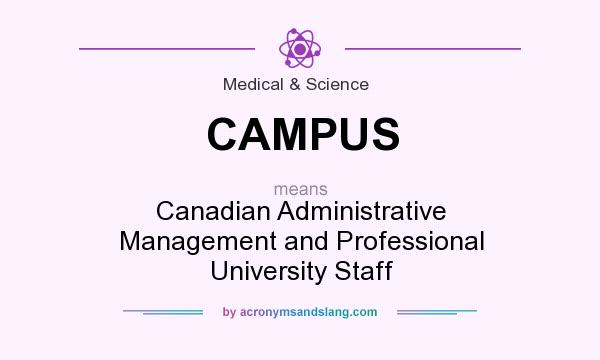 What does CAMPUS mean? It stands for Canadian Administrative Management and Professional University Staff