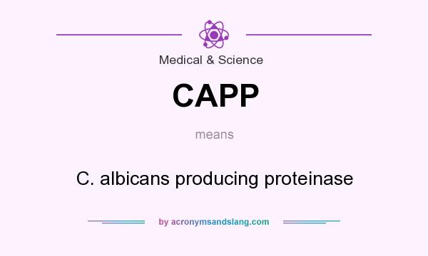 What does CAPP mean? It stands for C. albicans producing proteinase