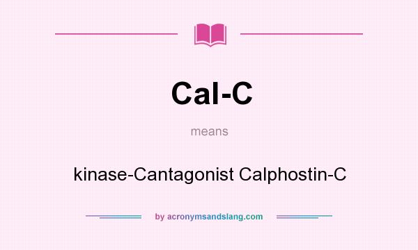 What does Cal-C mean? It stands for kinase-Cantagonist Calphostin-C