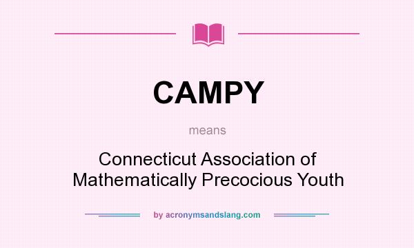 What does CAMPY mean? It stands for Connecticut Association of Mathematically Precocious Youth