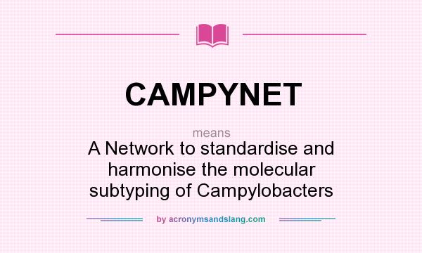 What does CAMPYNET mean? It stands for A Network to standardise and harmonise the molecular subtyping of Campylobacters